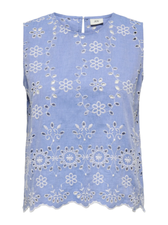 Blouse ajourée sans manches
