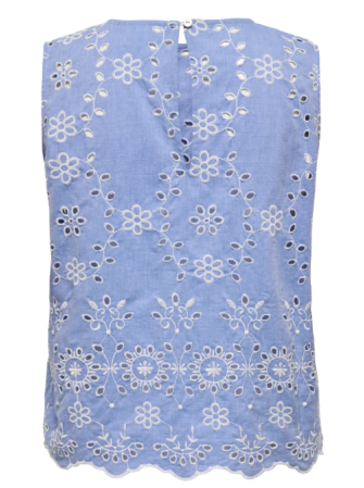 Blouse ajourée sans manches