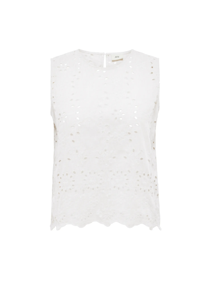 Blouse ajourée sans manches