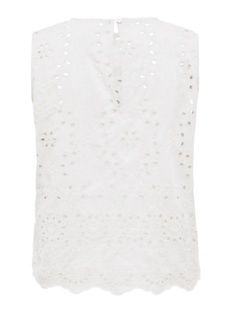 Blouse ajourée sans manches