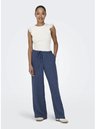 Pantalon fluide rayé