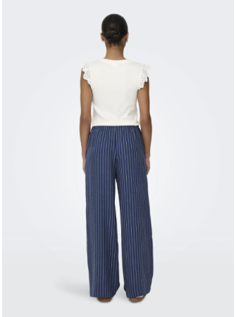 Pantalon fluide rayé
