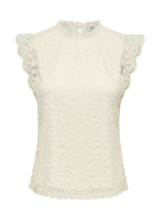Blouse dentelle sans manches