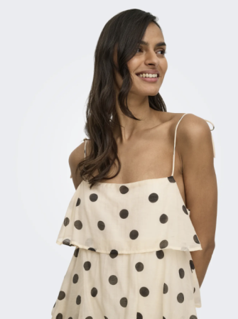 Robe à pois fines bretelles