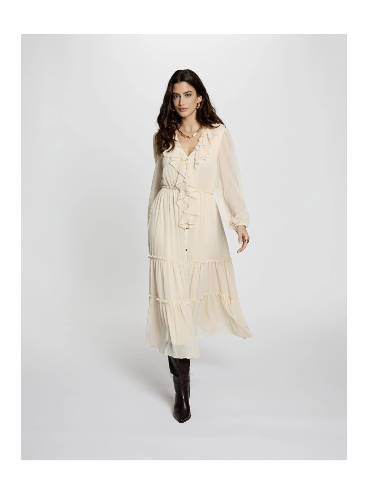 Robe longue à volants