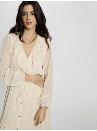 Robe longue à volants