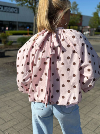 Blouse à pois dos nu