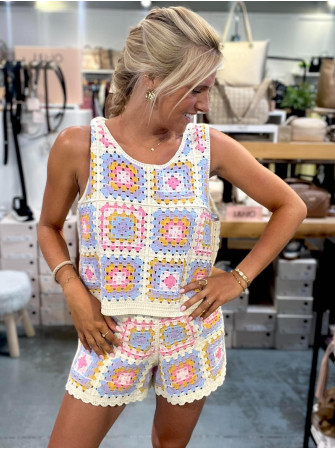 Top en crochet sans manches