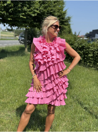Robe à volants dos nu
