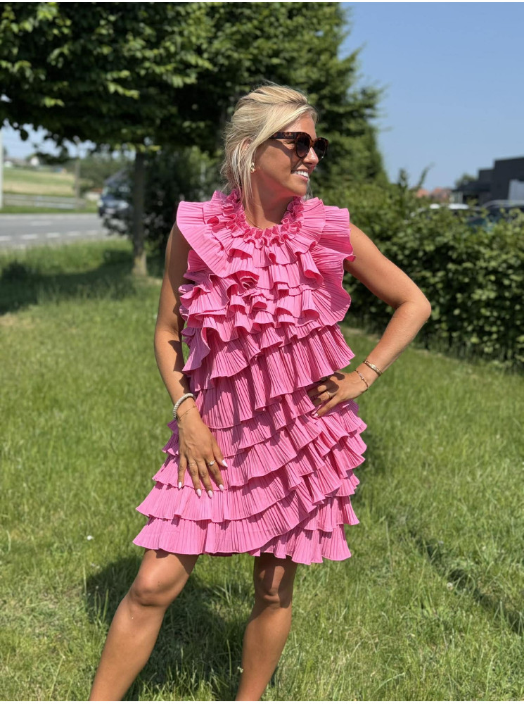 Robe à volants dos nu