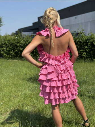 Robe à volants dos nu