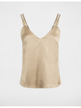 Top satiné fines bretelles