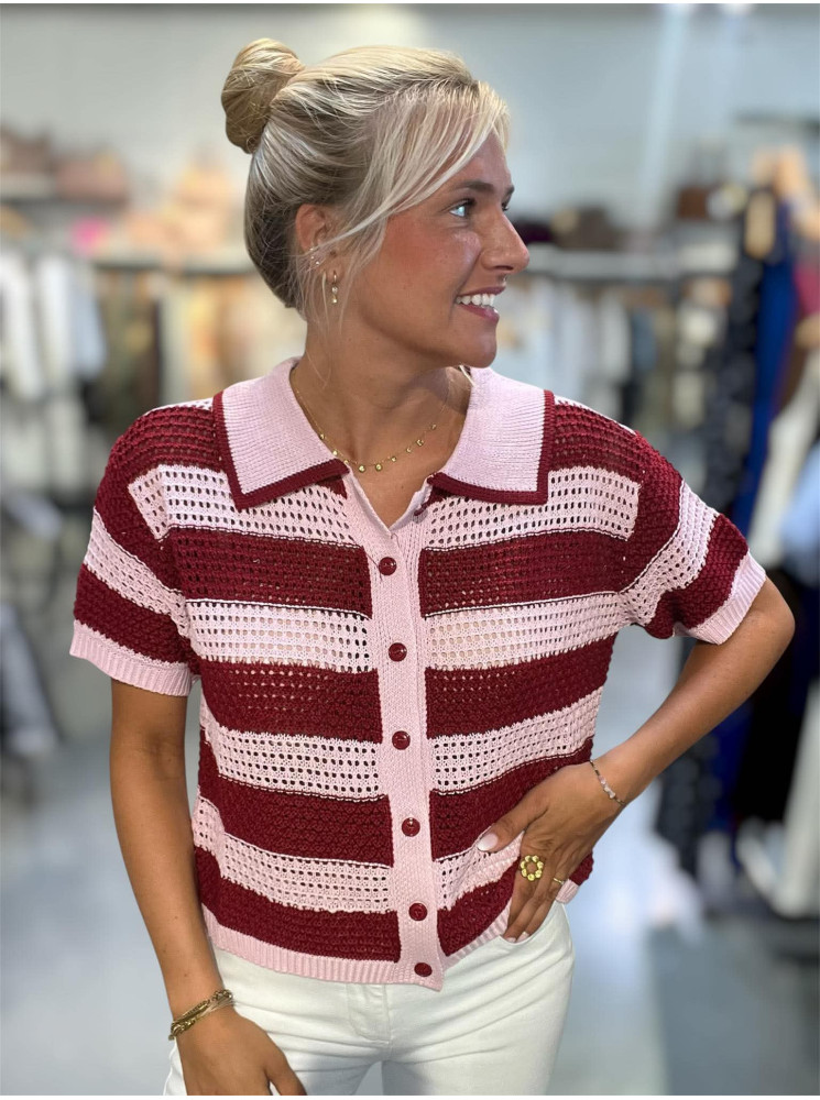 Gilet en maille à manches courtes
