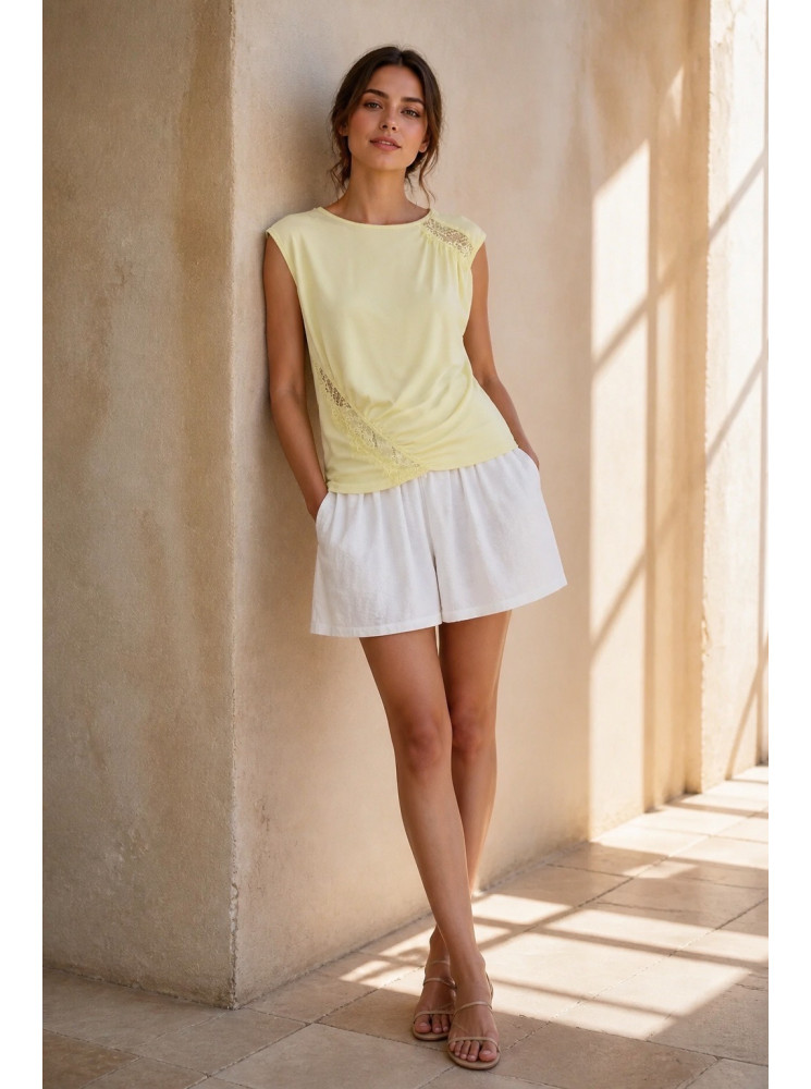 Top sans manches avec dentelle