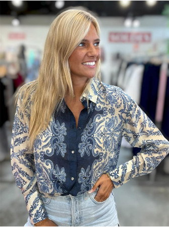 Chemise imprimée transparente