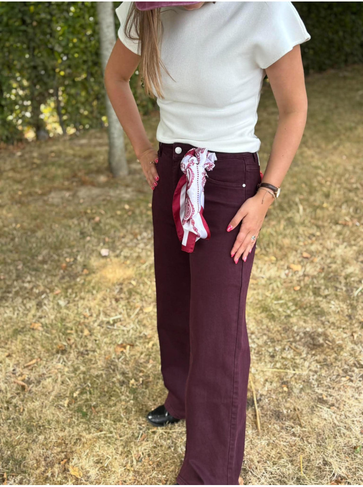 Jean wide leg taille haute