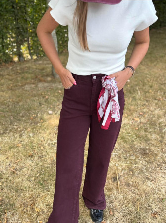 Jean wide leg taille haute