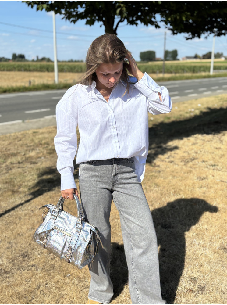 Jean wide taille haute