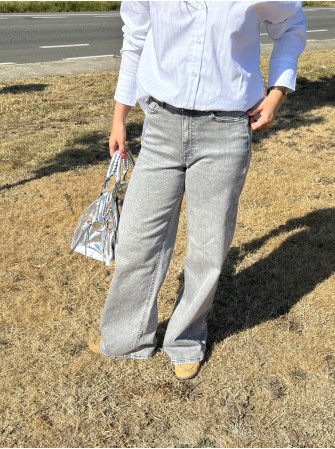 Jean wide taille haute