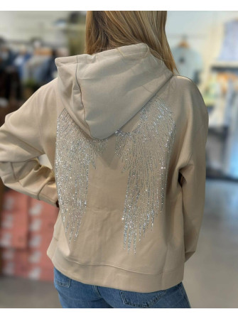 Gilet zippé "Angel" à capuche