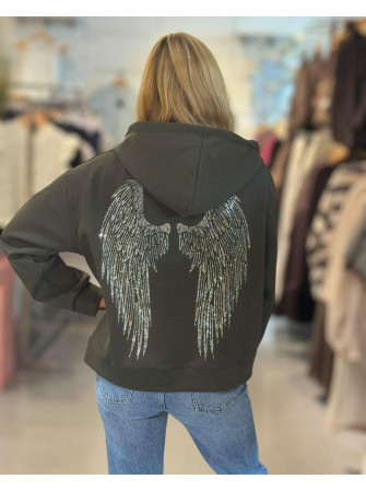 Gilet zippé "Angel" à capuche