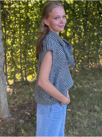 Gilet rayé sans manches