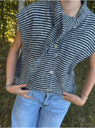 Gilet rayé sans manches