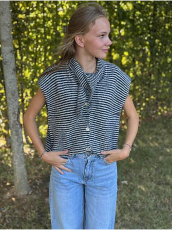 Gilet rayé sans manches