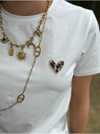T-Shirt "Coeur" Léopard