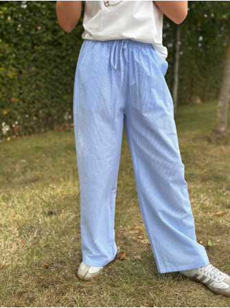 Pantalon fluide rayé