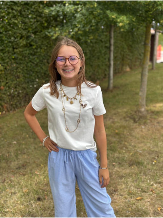 Pantalon fluide rayé