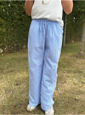 Pantalon fluide rayé