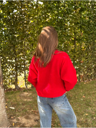 Pull manches longues col asymétrique