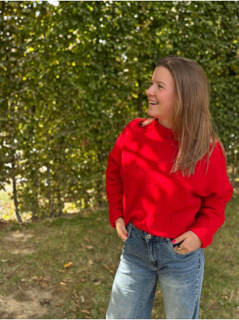 Pull manches longues col asymétrique