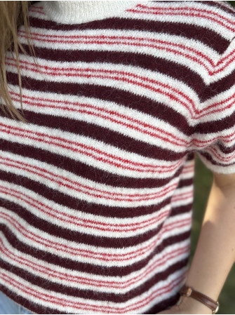 Pull rayé manches courtes