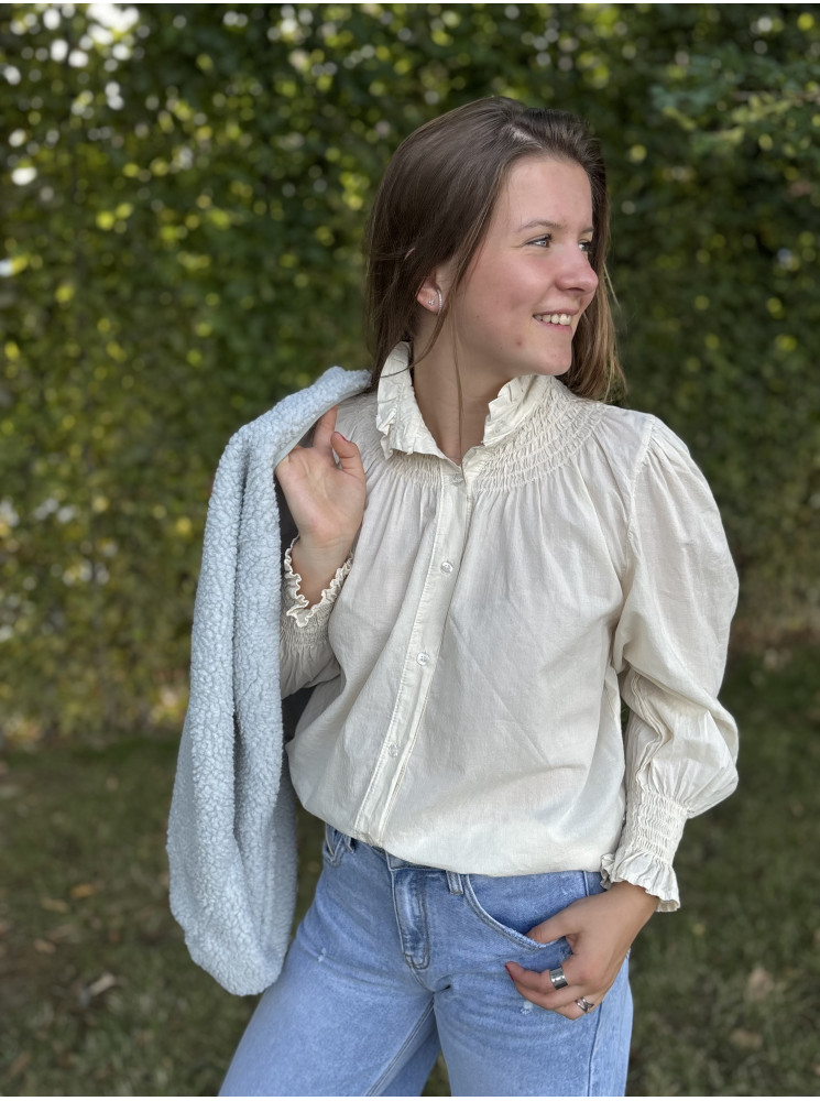 Chemise col haut