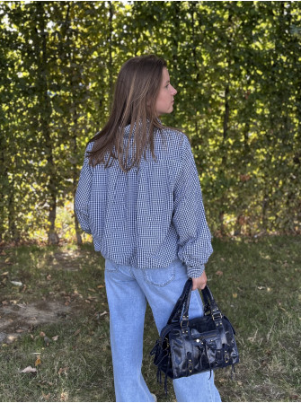 Chemise bouffante à carreaux