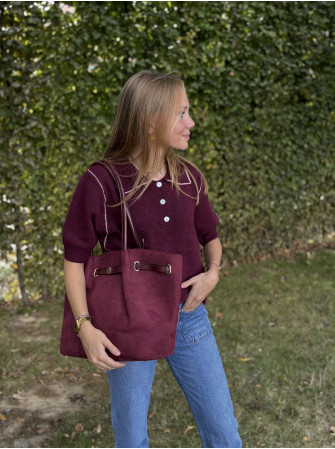 Pull polo manches courtes