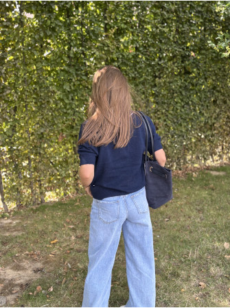 Pull polo manches courtes