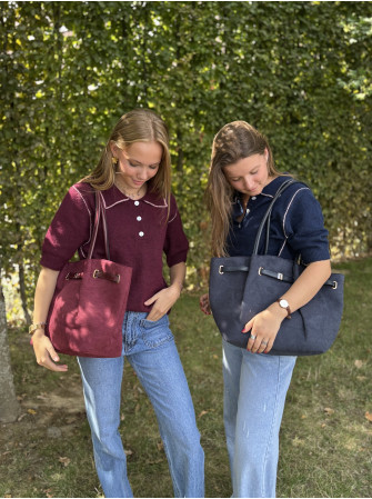 Pull polo manches courtes