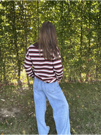 Pull polo rayé