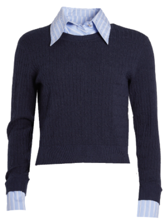 Pull col chemise