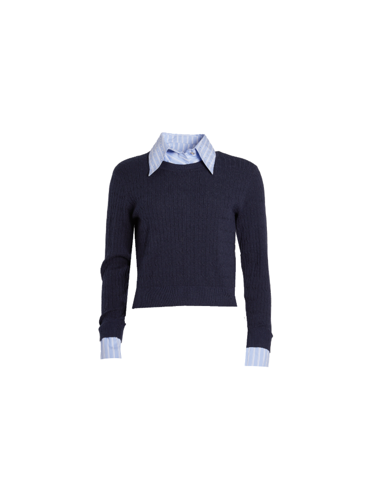 Pull col chemise