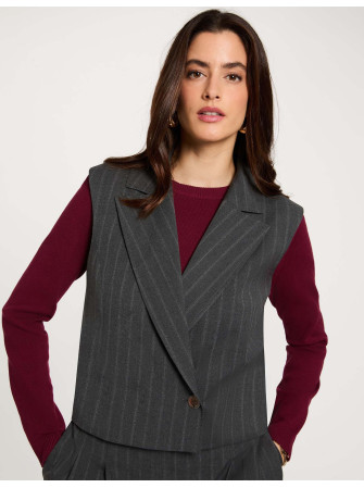 Gilet rayé sans manches