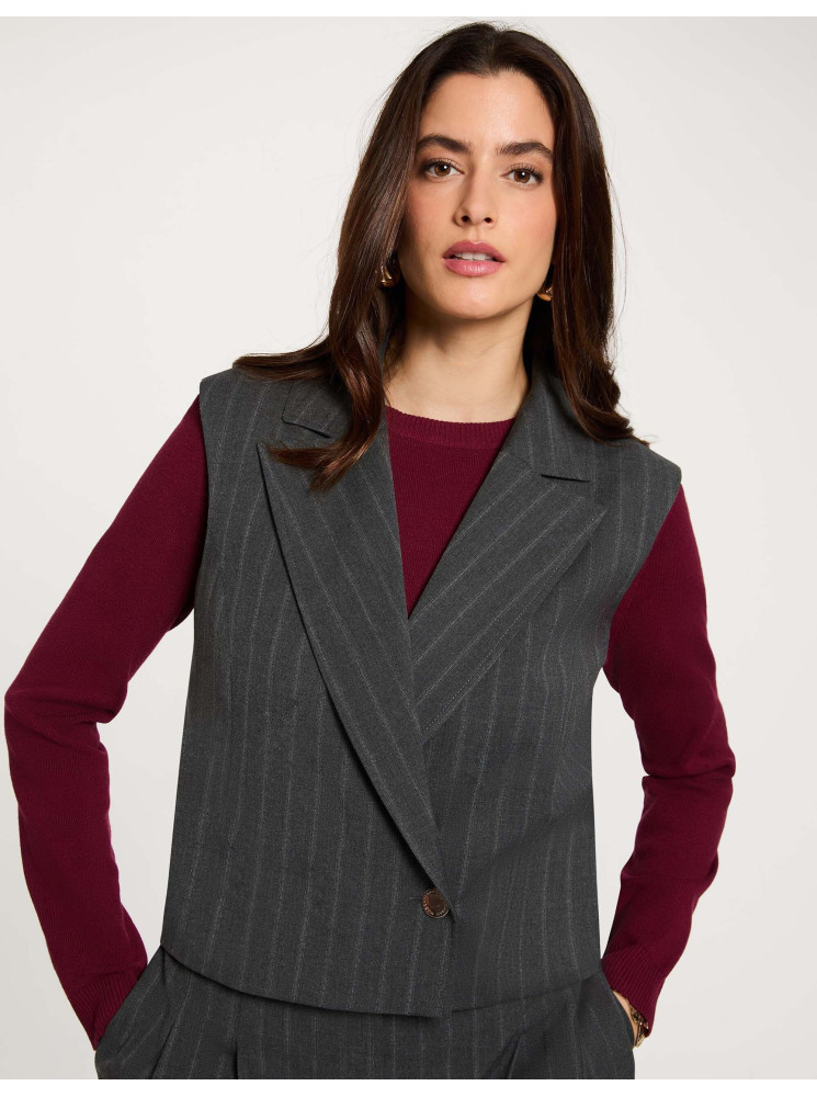 Gilet rayé sans manches