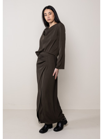 Blouse asymétrique col bénitier