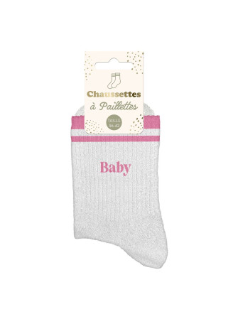 Chaussettes message à bandes