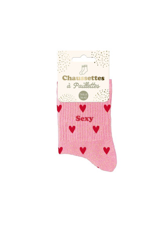 Chaussettes message coeurs