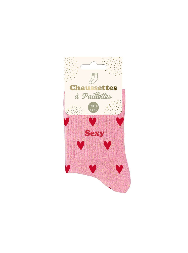 Chaussettes message coeurs
