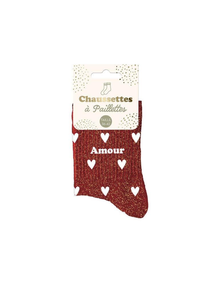 Chaussettes message coeurs
